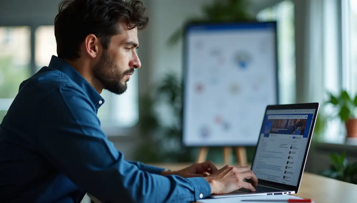 Focused professional optimizes website content, deleting underperforming pages for SEO growth.